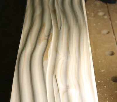 Surface rabotée au riflard