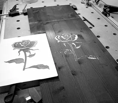 Fraisage d'une fleur