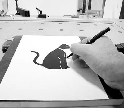 Décalquage des lignes de contour