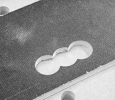 Poignée moulurée du gabarit