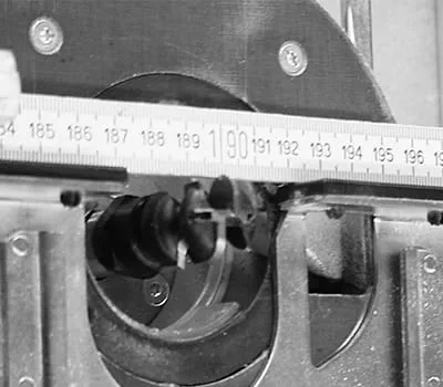 Réglage de la défonceuse