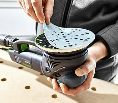 Installation de l'abrasif