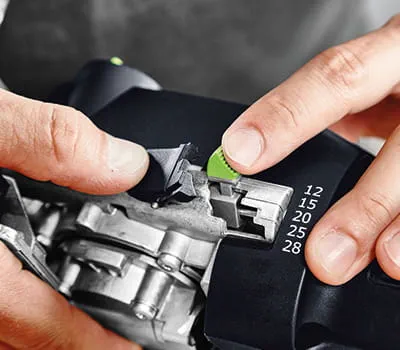 Réglage de la profondeur de fraisage