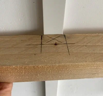 Marquage de la zone à entailler