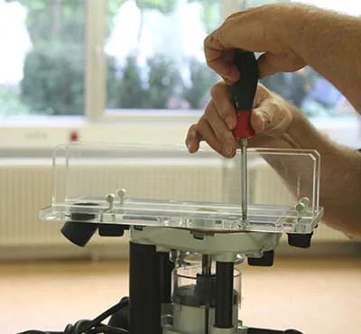 Fixation du gabarit de fraisage