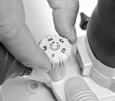 Réglage de la profondeur de fraisage