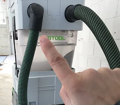 Connexion aspirateur avec le préfiltre