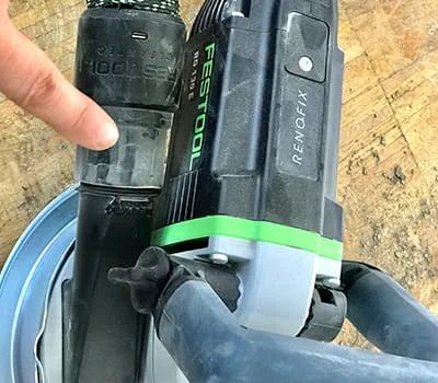 Connexion aspirateur avec la fraise