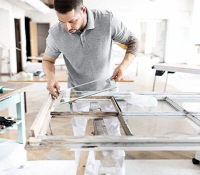 Installation de la vitre