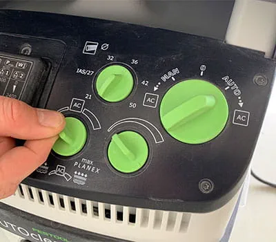 Effectuer les réglages sur l'aspirateur