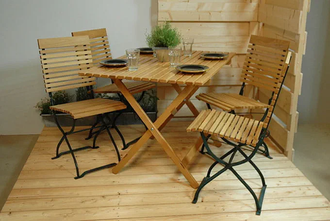 table de jardin pliante