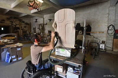 Paul de Livron dans son atelier.