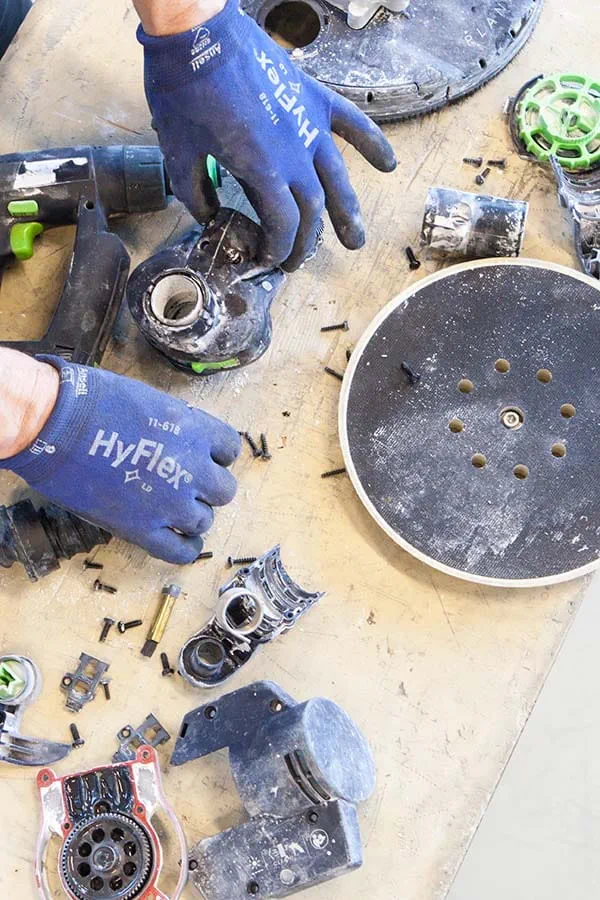 La Planex Easy à l'atelier après-vente Festool