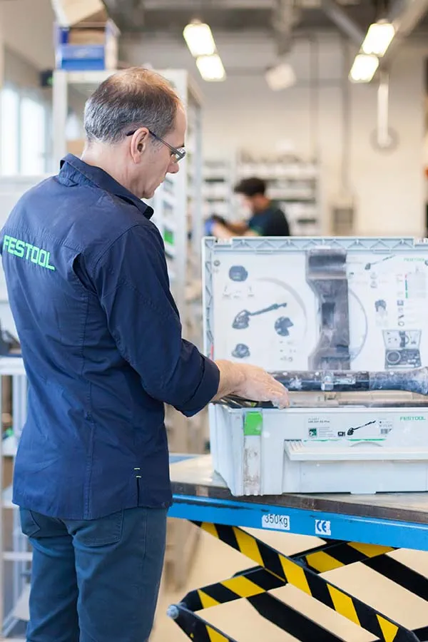La Planex Easy à l'atelier après-vente Festool