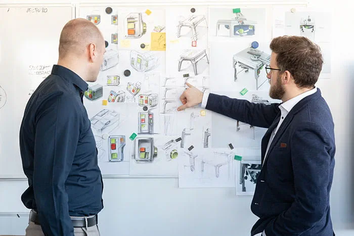 Les concepteurs Festool Matthias Kübeler et Andreas Sdrzallek