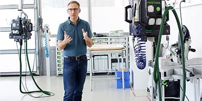 Gerhard Grebing, responsable du département d'essais de Festool