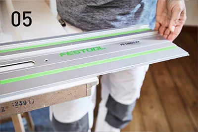 Aligner correctement le rail de guidage