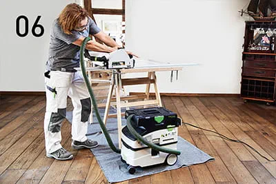 Découpe à l'aide de la Festool TSC 55