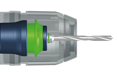 Mandrin Centrotec Rendering - le système de changement rapide combine un mandrin de perçage et un porte-embout
