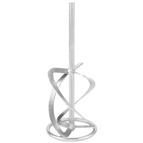 Tige mélangeuse à spirale vers la gauche HS3L : mélange du haut vers le bas. Permet de dissoudre les dépôts et d'éviter les éclaboussures -> pour les matières très liquides telles que les enduits au plâtre, peintures à dispersion, laques, peintures murales, masses de scellement