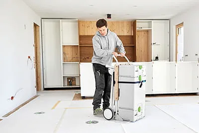 Dès le début, toute la conception de la scie, y compris son transport, a été axé sur la thématique de la mobilité.