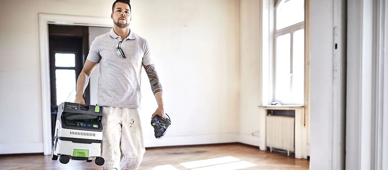 L'aspirateur de Festool en action sur le chantier