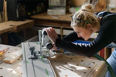 Le rabot Festool en action
