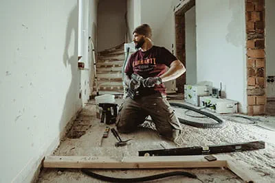 Les collaborateurs de Karl Preiser sur le chantier