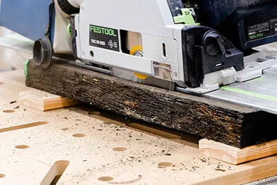 Découpe de bois massif avec la TSC 55