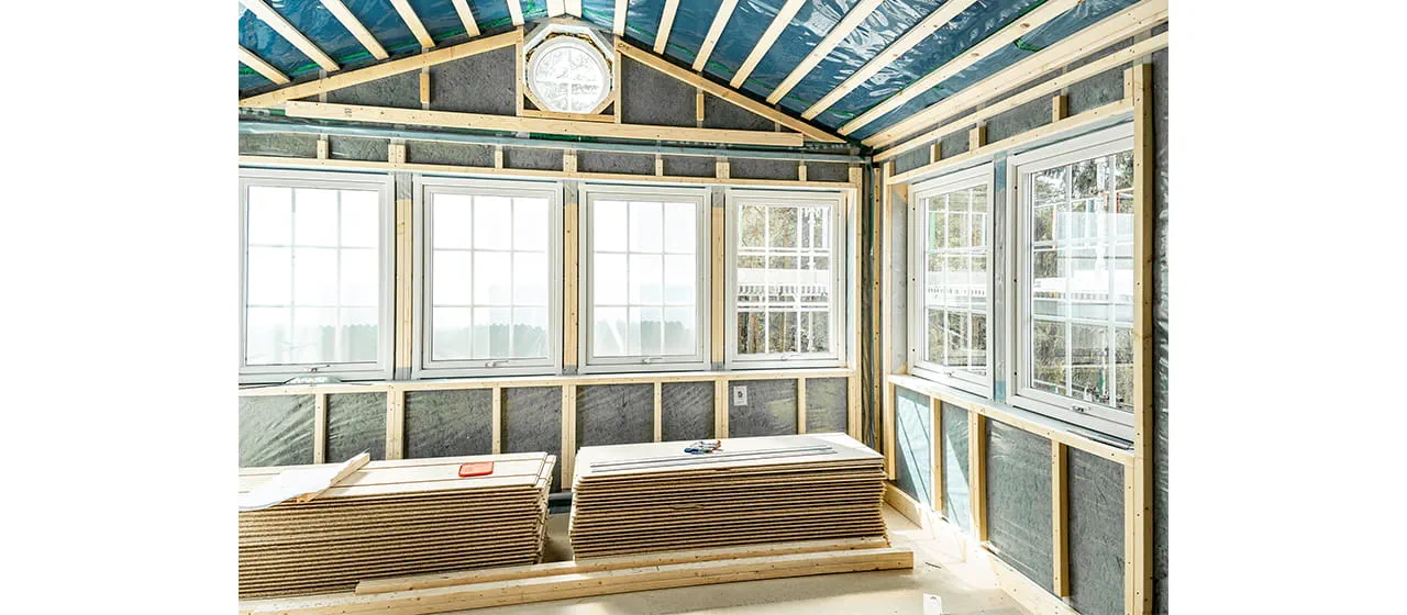 Vue de la construction et du matériel d'aménagement intérieur
