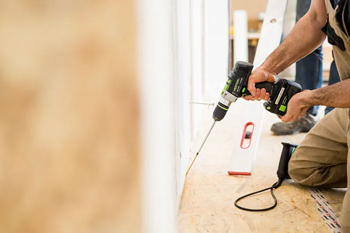La Quadrill DR 18/4 Festool en action