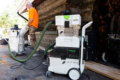 Utilisation de l'aspirateur Festool sur le chantier