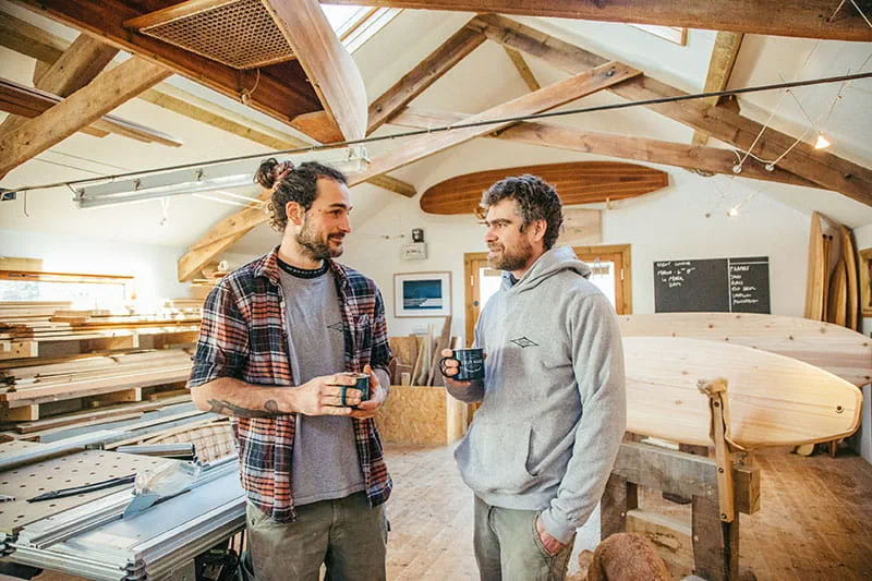 L'atelier de menuiserie du fabricant de planches de surf Lignum